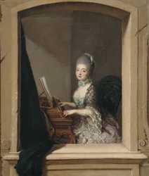 Dame au clavecin à la fenêtre